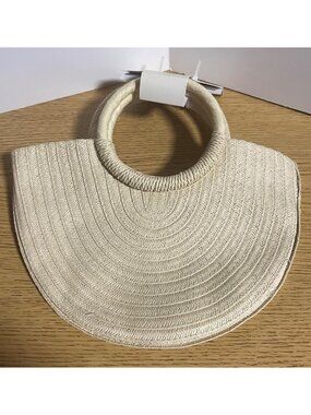 Woven Straw Half Moon Handbag Circular Handles Matching Headband Max Studio Kids